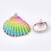 Spray Paint & Electroplate Sea Shell Pendants X-SSHEL-S262-07C-2