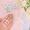CHGCRAFT 100Pcs Alloy Crystal Rhinestone Spacers Bars FIND-CA0009-71B-3