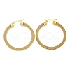PVD Vacuum Plating 304 Stainless Steel Hoop Earrings for Women EJEW-G401-05C-G-1
