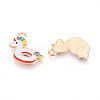 Beach Theme Alloy Enamel Pendants ENAM-T022-33G-2