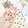 Olycraft 90Pcs 9 Colors Handmade Gold Sand Lampwork Beads Strands LAMP-OC0001-25-2