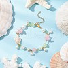 Synthetic Turquoise Beads Charm Bracelets BJEW-JB11849-02-1