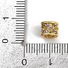 Column Rack Plating Brass Cubic Zirconia European Beads KK-L236-11G-3