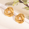 Stainless Steel Knot Stud Earrings & Hair Tie & Alligator Clips Sets for Women LZ4224-1-3
