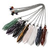 Mixed Natural Gemstone Pointed Dowsing Pendulums G-F758-F-P-1