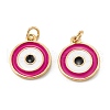 Brass Enamel Pendants KK-P204-12G-C-2
