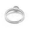 Anti-Tarnish Adjustable Rhodium Plated 925 Sterling Silver Finger Ring Components STER-L055-019P-3
