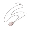 3Pcs 3 Sizes 304 Stainless Steel Singapore Chain Macrame Pouch Necklace Making NJEW-JN05070-01-3