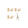  6Pcs Antique Style Groove Column Shape Brass Beads FIND-NB0005-34G-8
