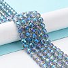 Electroplated Synthetic Quartz Crystal Beads Strands G-Z038-A02-01FR-1-2