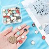 SUPERFINDINGS 50Pcs 5 Color Alloy Enamel Pendants ENAM-FH0001-18-NR-3