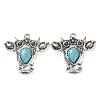 Synthetic Turquoise Pendants PALLOY-K001-046-1