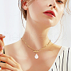 ANATTASOUL 2Pcs 2 Colors Mother's Day Jewellery Natural Pearl Beaded Pendant Neckaces Set NJEW-AN0001-16-6