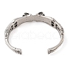 Tibetan Style Alloy Cuff Bangles BJEW-P337-02AS-3