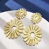 304 Stainless Steel Dangle Stud Earrings for Women EJEW-K268-12A-G-3