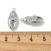 Brass Micro Pave Clear Cubic Zirconia Pendants KK-H460-32P-3