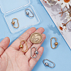 Unicraftale 6Pcs 2 Colors 304 Stainless Steel Screw Carabiner Lock Charms STAS-UN0060-76-4