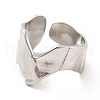 304 Stainless Steel Chevron Arrow Open Cuff Ring for Women RJEW-F131-15P-2