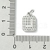 Rack Plating Brass Micro Pave Clear Cubic Zirconia Charms KK-G501-01L-P-3