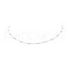 Glass Pearl Link Chain Necklace NJEW-JN04252-6