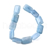 Natural Dyed Quartz Imitation Aquamarine Beads Strands G-S386-A10-3