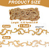 Ethnic Style Iron on/Sew on Polyester Metallic Embroidery Flower Ribbon SRIB-WH0011-204B-2