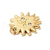 Rack Plating Brass Micro Pave Clear Cubic Zirconia Pendants X-KK-H431-23G-3