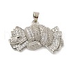 Brass Micro Pave Cubic Zirconia Pendants KK-P250-37P-1