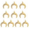 10Pcs Rack Plating Brass Micro Pave Cubic Zirconia Pendants KK-SZ0001-80-1