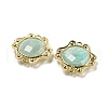 Natural Amazonite Faceted Connector Charms G-M431-09G-01-2