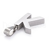 304 Stainless Steel Letter Pendants STAS-H127-K-P-3