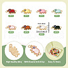 48Pcs 8 Colors Alloy Enamel Elephant Connector Charms ENAM-TA0001-80G-2