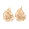 Rack Plating Brass Hollow Pendants KK-P244-06KCG-1