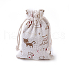 Burlap Kitten Packing Pouches ABAG-I001-10x14-03-2