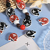 CHGCRAFT 16Pcs 2 Colors Horse & Horseshoe Food Grade Eco-Friendly Silicone Focal Beads SIL-CA0002-92-4