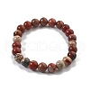 Natural Red Jasper Bead Stretch Bracelets BJEW-K212-B-012-3