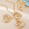 Vortex Alloy Pendant Necklace & Stud Earring & Cuff Bangle Sets FS-WGDE200-01-1