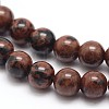 Natural Mahogany Obsidian Round Bead Strands G-P128-65-4mm-3