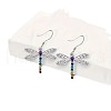 Dragonfly Alloy Rhinestone Pendant Necklaces & Dangle Earrings Sets FS-WGD83DF-01-5