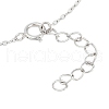 925 Sterling Silver Cubic Zirconia & Synthetic Turquoise Flower Link Bracelets XT0862-4-3
