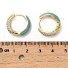 Brass Micro Pave Clear Cubic Zirconia Hoop Earrings EJEW-P308-07G-3