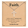Cross 216 Stainless Steel Mustard Seed Pendant Necklaces for Women WG511AE-02-1
