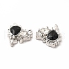 Rack Plating Alloy with Glass Pendants FIND-G051-05P-01-2