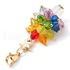 Christmas Tree with Star Glass Beads Pendant Decorations HJEW-JM02551-4
