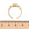 Brass Micro Pave Cubic Zirconia Cuff Rings RJEW-A069-07G-5