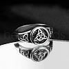 Round with Knot Pattern Brass Finger Rings FS-WG1EEAC-05-1