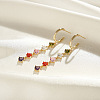 925 Sterling Silver Micro Pave Cubic Zirconia Stud Earrings EJEW-K284-01G-3