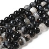 Dyed & Heated Natural Agate Crystal Beads Strands G-NH0010-01-2