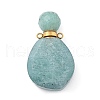 Faceted Natural Green Quartz Openable Perfume Bottle Pendants G-E564-08D-G-3