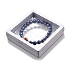 Natural Lapis Lazuli Round Beads & South Red Agate Bead Stretch Bracelets BJEW-Z101-01-4